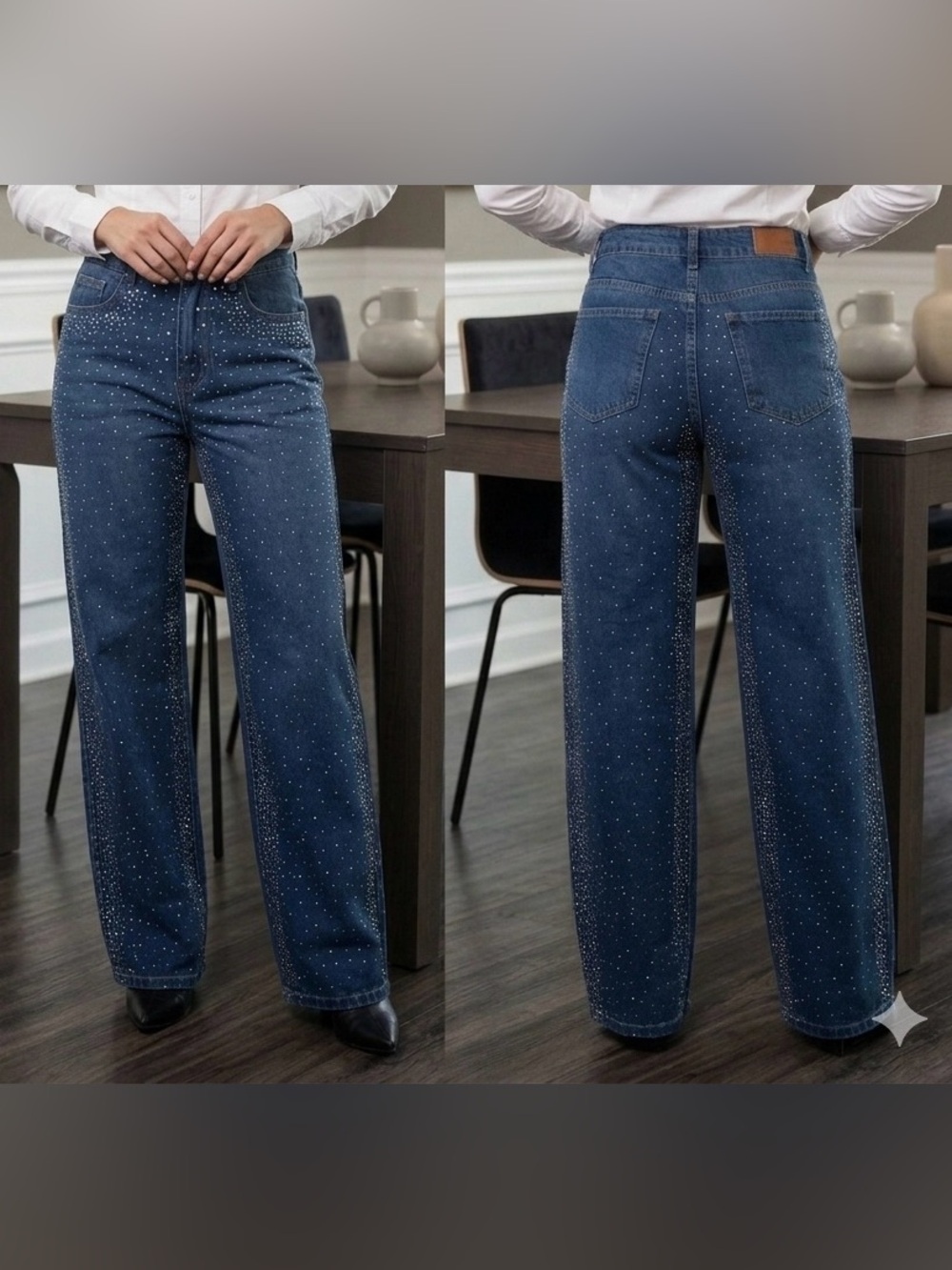 NEW'sFASHION, High Waist Jeans, Denim Blue  Stretch Size S/M NWT💚